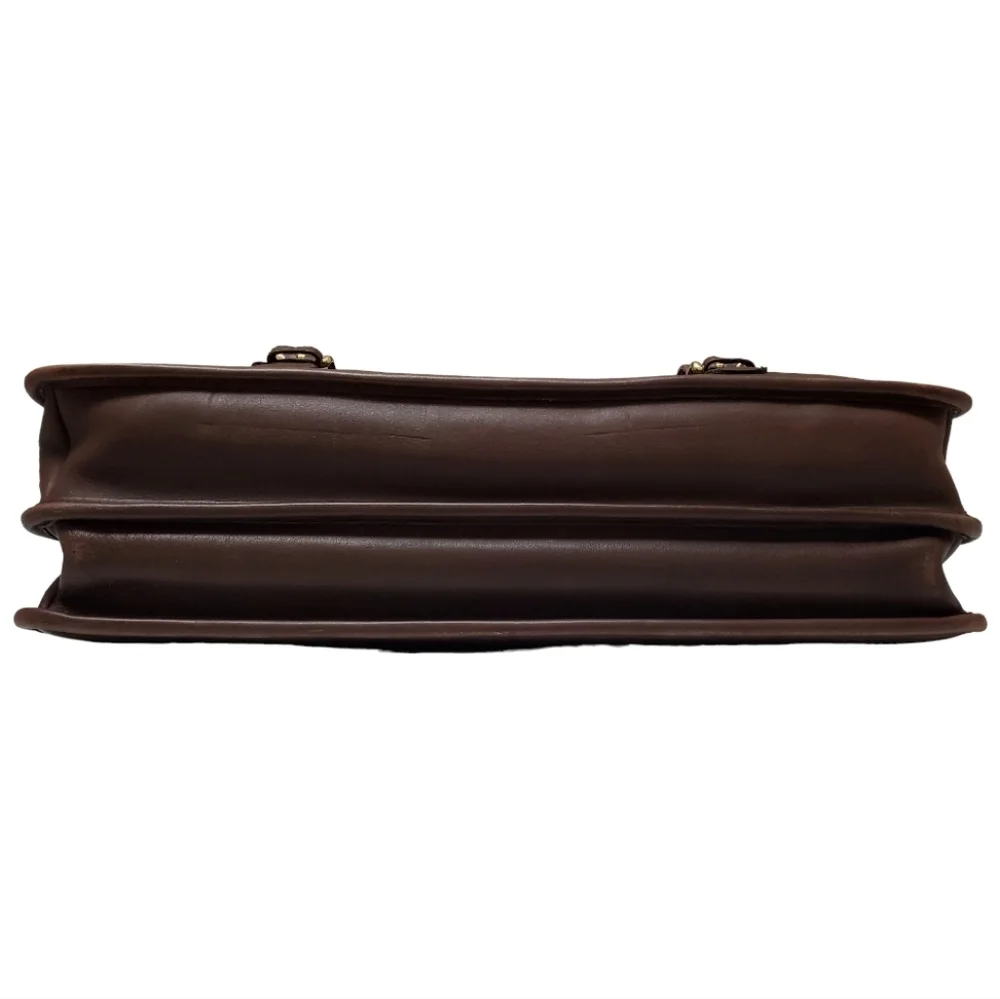 COACH Vintage Full Grain Leather Briefcase in Milk Chocolate Brown #103-2132